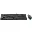 Combo Teclado Y Mouse Alambrico Logitech Mk120 Negro