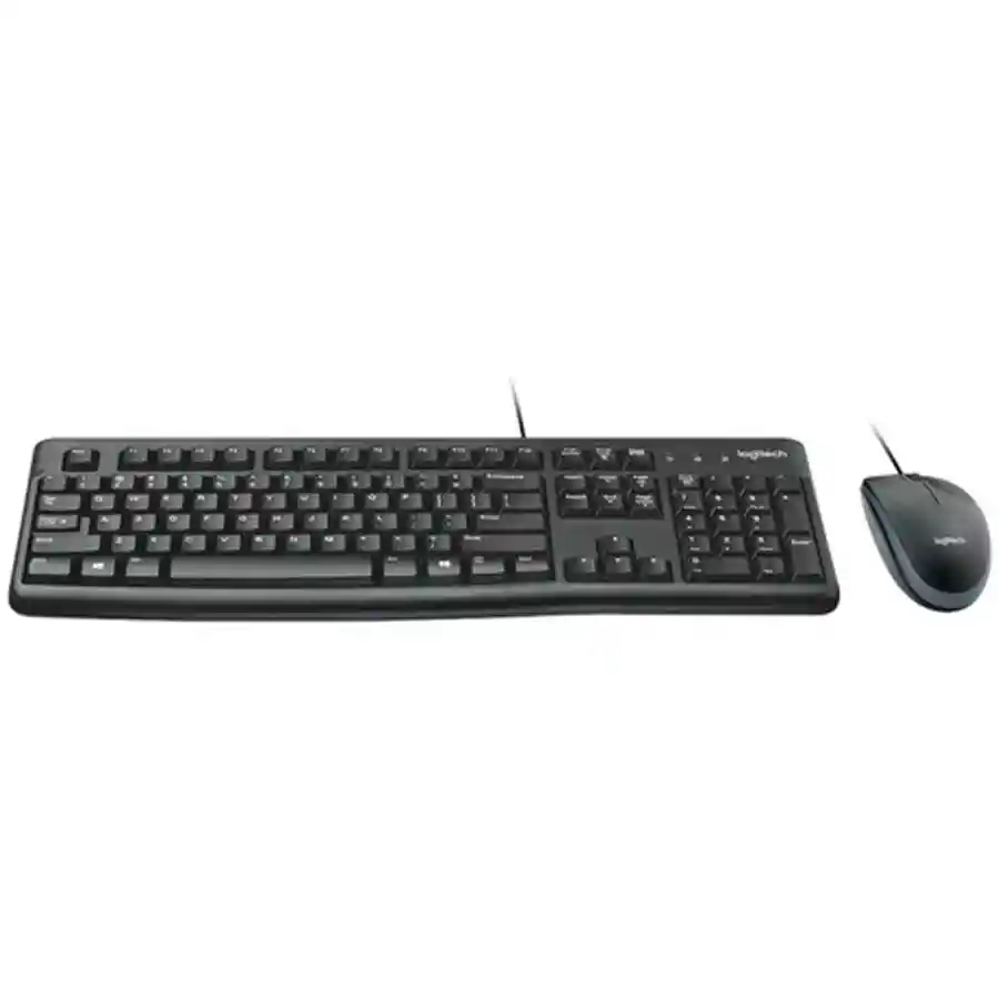 Combo Teclado Y Mouse Alambrico Logitech Mk120 Negro