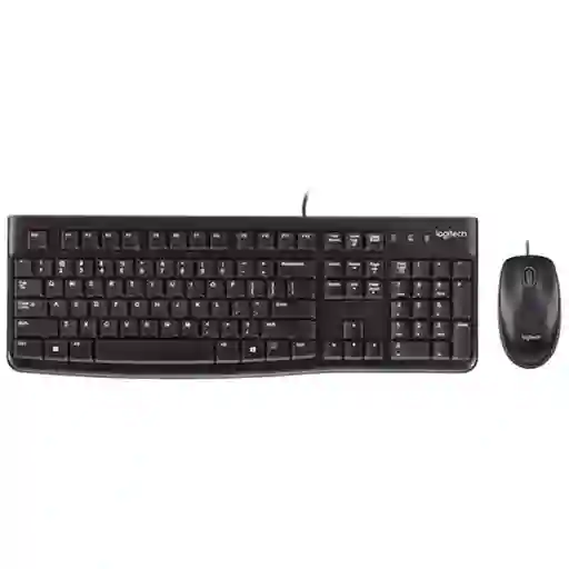 Combo Teclado Y Mouse Alambrico Logitech Mk120 Negro