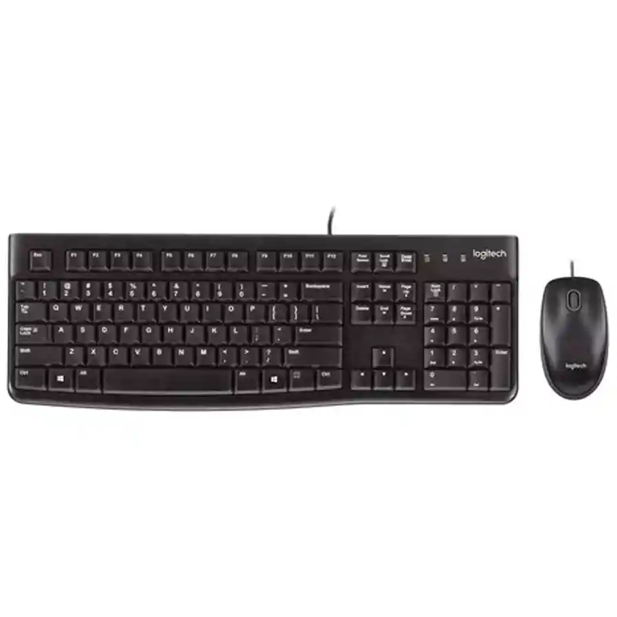 Combo Teclado Y Mouse Alambrico Logitech Mk120 Negro