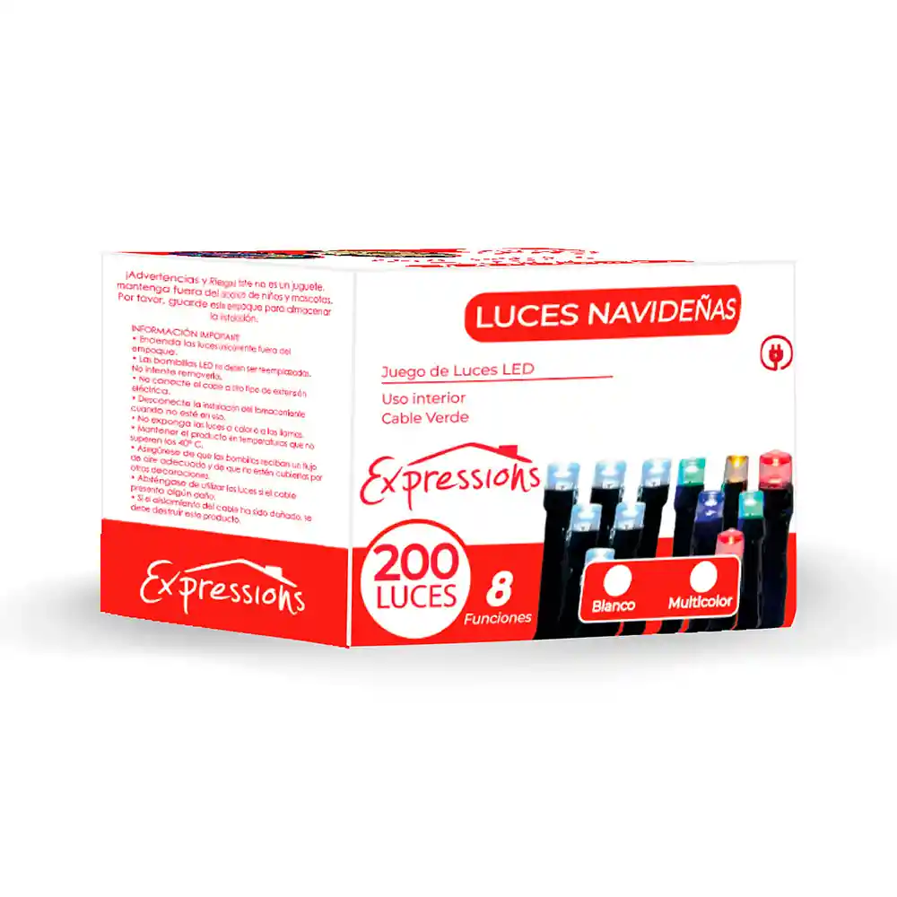 Luces Led Expressions Funciones 200 Pz 1095cm Blanco 110 V