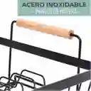 Escurridor Loza 2 Niveles En Aluminio Inoxidable Negro