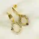 Aretes Gotita Tornasol Con Piedras