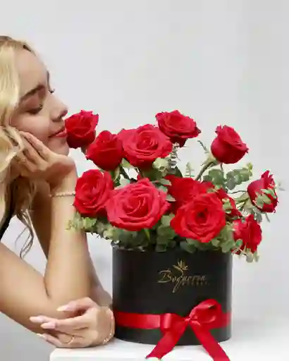 Rosas Rojas En Caja