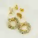 Aretes Camelias Tornasol Con Piedras