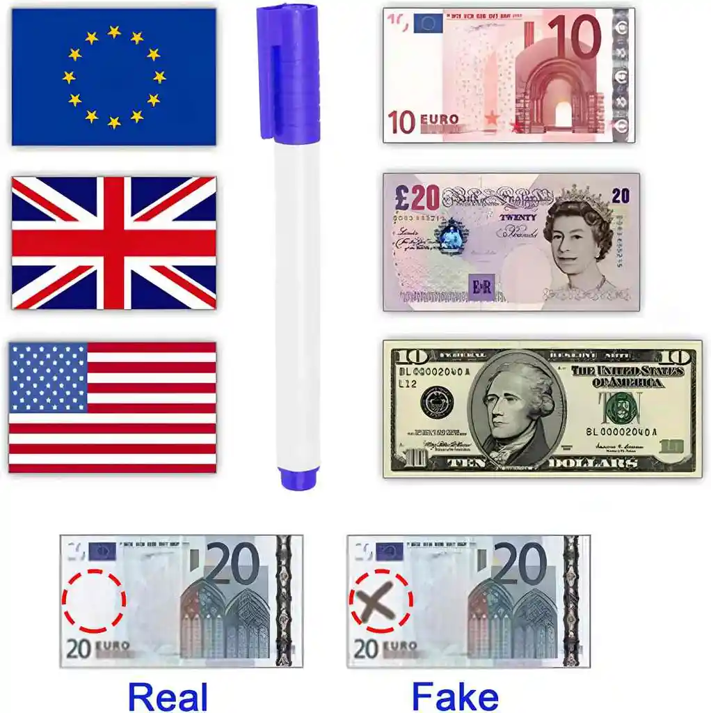 Marcador Probador Billetes Falsos Portable