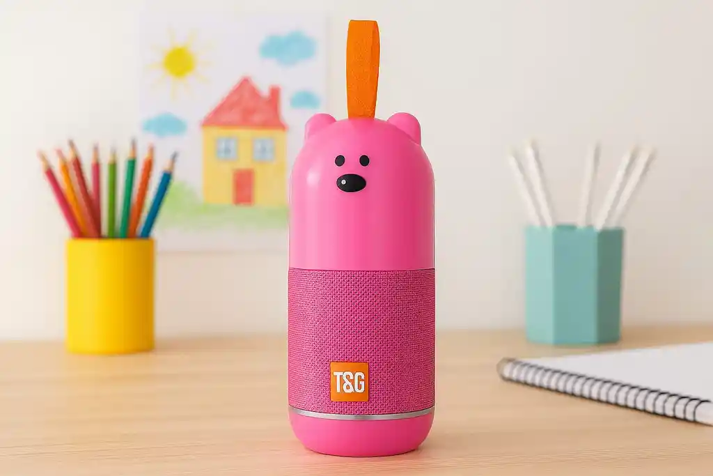 Bafle Portátil Bluetooth T&g Estéreo – Diseño Oso Rosa