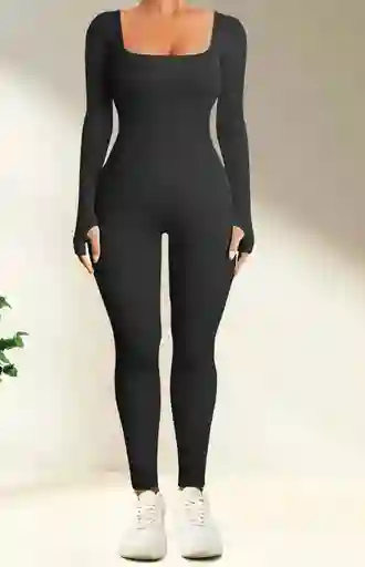 Enterizo Negro Dama Deportivo