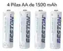 Cargador Beston + 4 Pilas Aa Recargables 1500mah