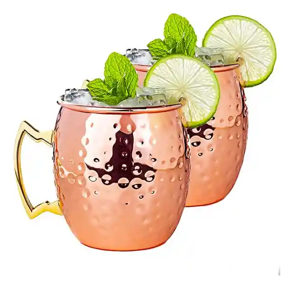 Vasos Cobre Set De 2 Tazas Moscow Mule Coctel