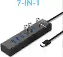 Hub Multipuertos Usb 3.0 7 Puertos Velocidad 5gbps Adaptador