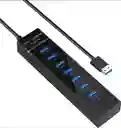 Hub Multipuertos Usb 3.0 7 Puertos Velocidad 5gbps Adaptador