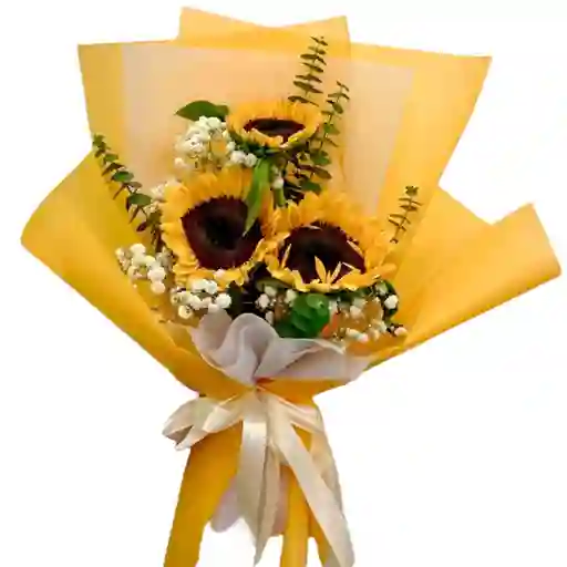 Girasoles En Papel Amarillo