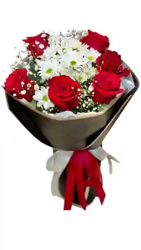 Ramo De Rosas Y Margaritas