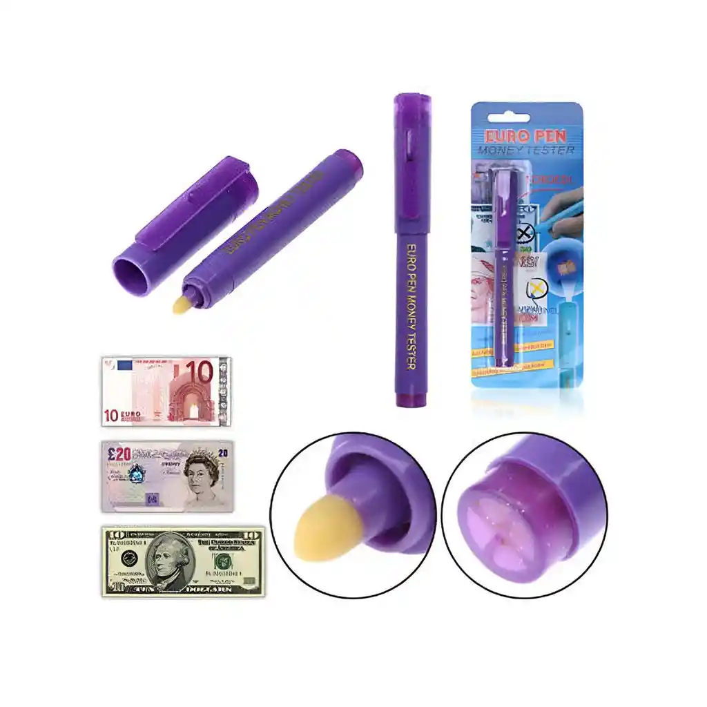 Marcador Probador Billetes Falsos Luz Uv Portable