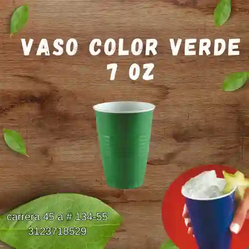 Vaso Color Verde Darnel 7 Oz X 12 Und