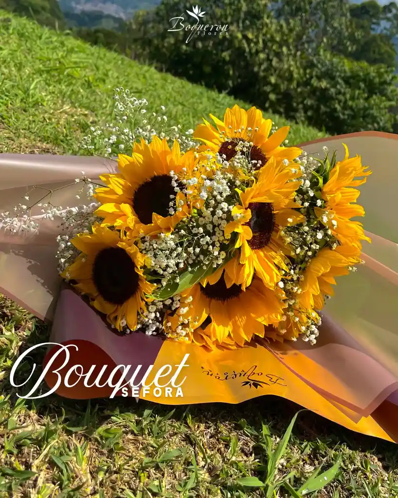 Flores, Bouquet Girasoles 8