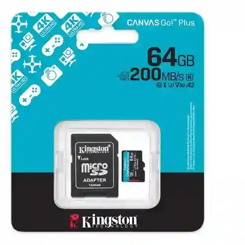 Kingston Microsd Sdcg4/64gb Canvas Go! Plus 200mb/seg