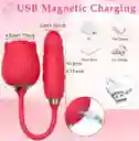 Succionador En Forma De Rosa Succionador Y Vibrador Flor Doble Estimulación Clitoris 2 En 1