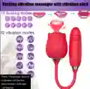 Succionador En Forma De Rosa Succionador Y Vibrador Flor Doble Estimulación Clitoris 2 En 1