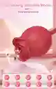 Succionador En Forma De Rosa Succionador Y Vibrador Flor Doble Estimulación Clitoris 2 En 1