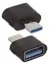 Adaptador Convertidor Usb 3.0 Hembra Otg A Tipo C Usbc Macho Color Negro