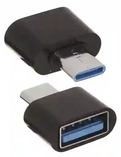 Adaptador Convertidor Usb 3.0 Hembra Otg A Tipo C Usbc Macho Color Negro