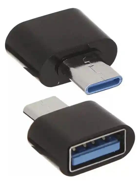 Adaptador Convertidor Usb 3.0 Hembra Otg A Tipo C Usbc Macho Color Negro