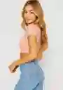 Crop Top Maca Palo Rosa Talla S/mnica