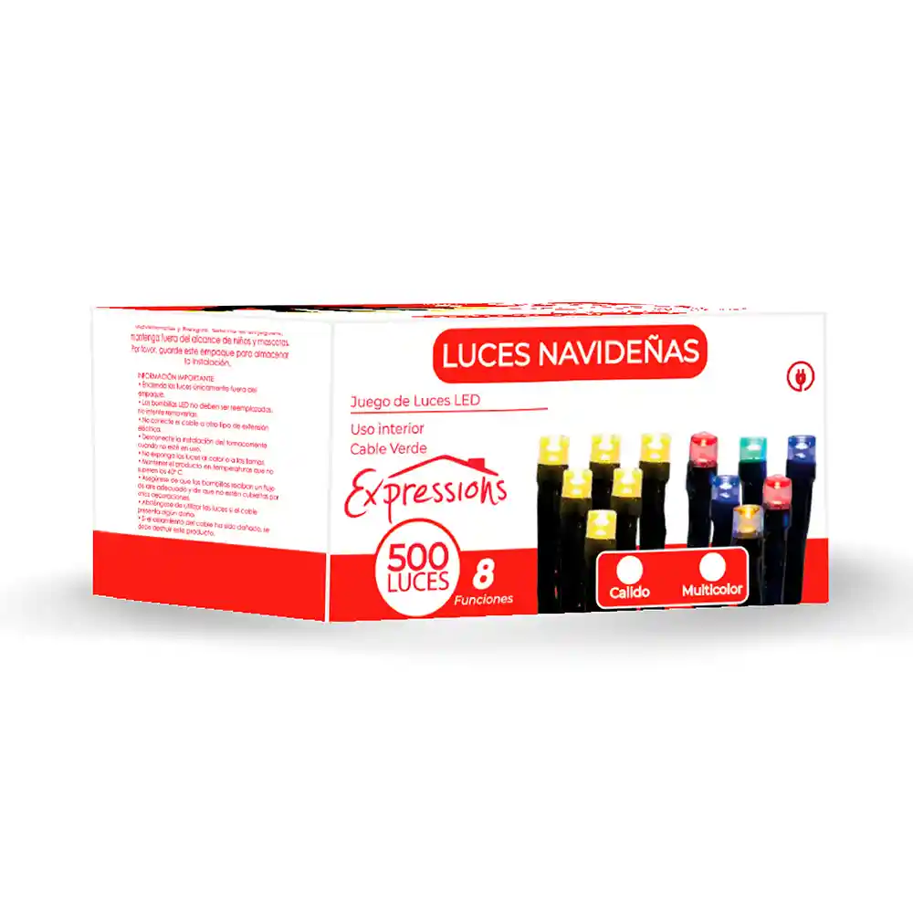 Luces Led Expressions Funciones 500 Pz 1098cm Multicolor 110 V