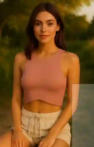 Crop Top Lana Palo Rosa