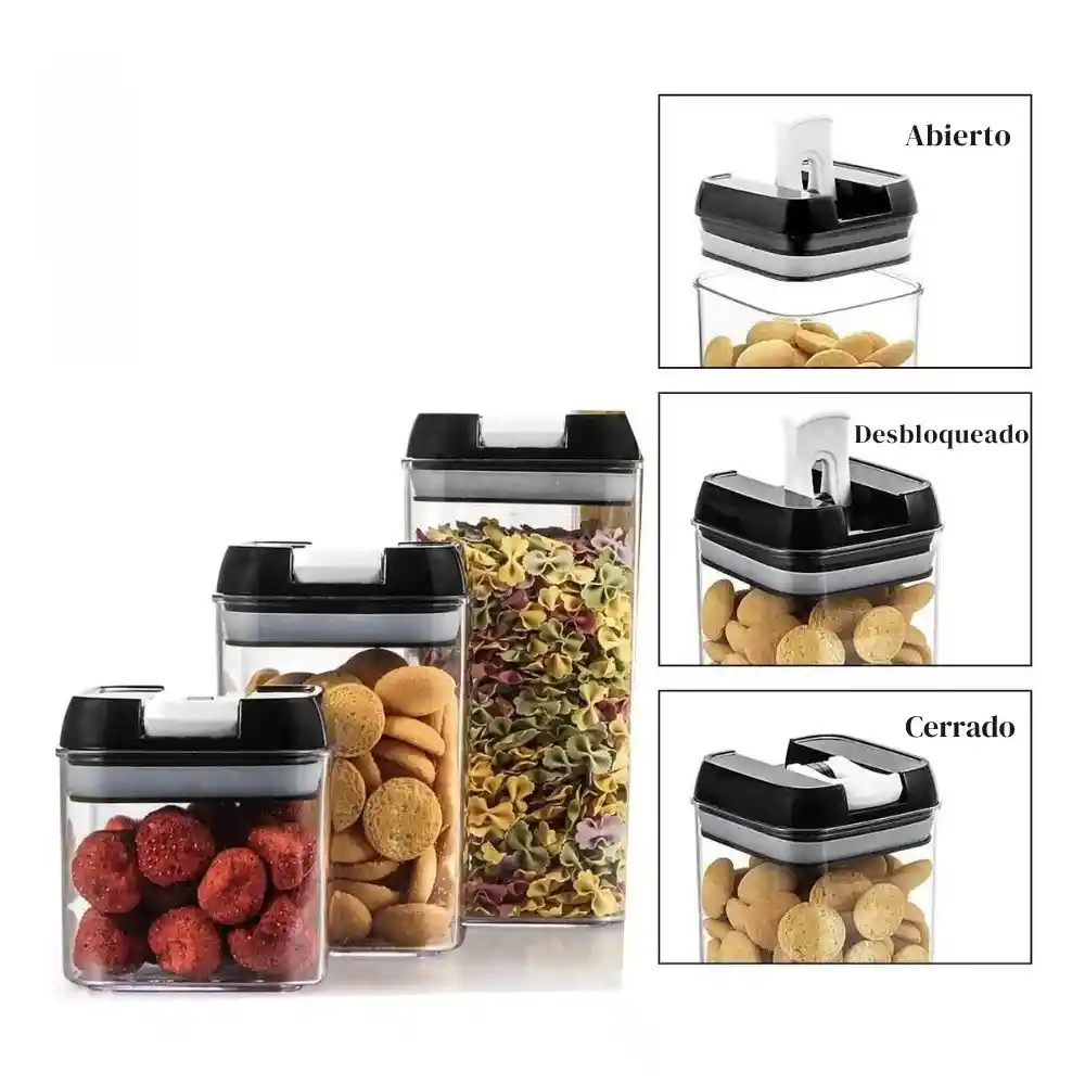 Set De Recipientes Hermeticos Para Alimentos 7 Piezas