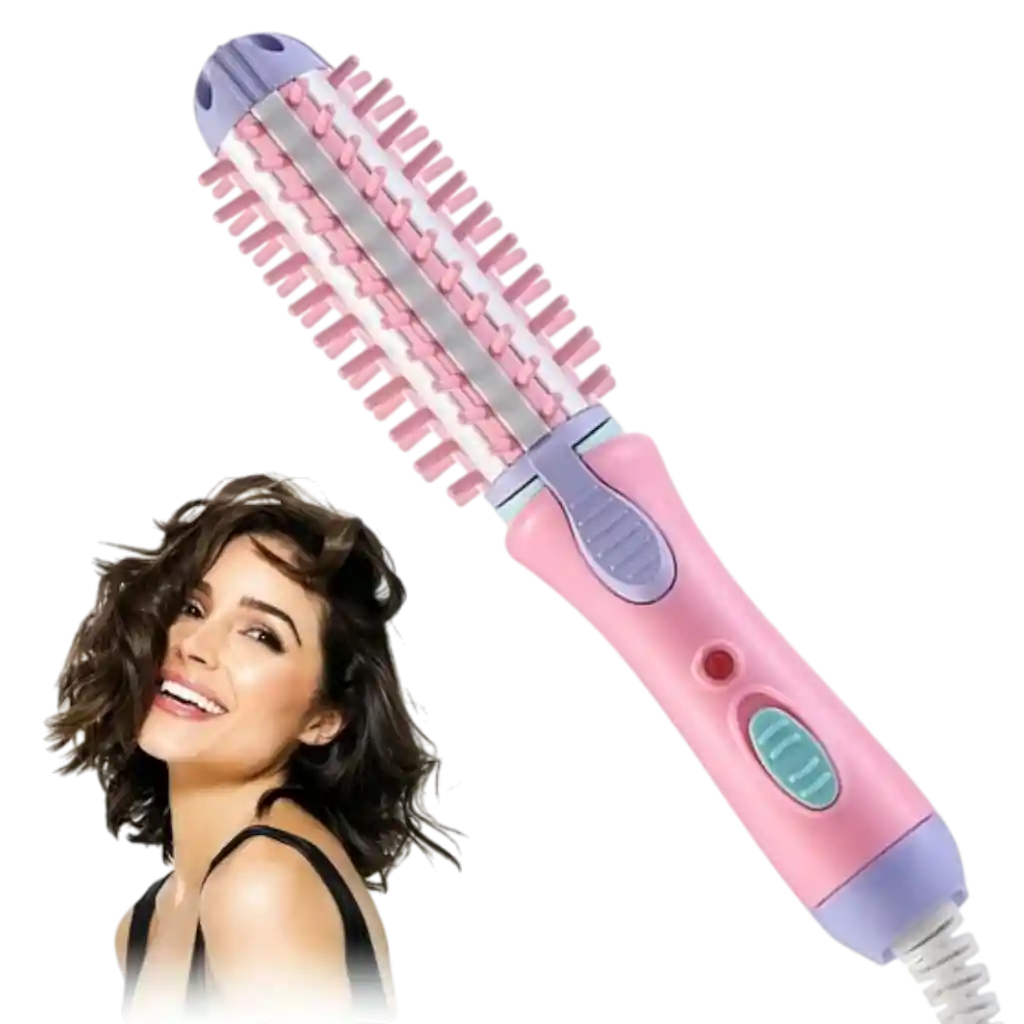 Mini Cepillo Secador Con Plancha