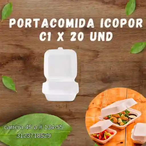 Portacomida Icopor Darnel C-1 X 20 Und