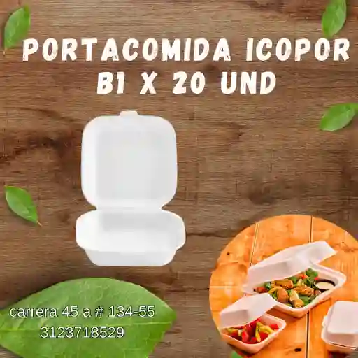 Portacomida Icopor Darnel B-1 X 20 Und
