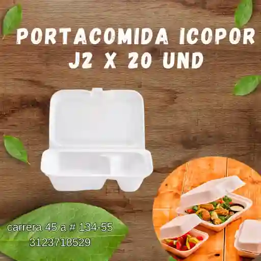 Portacomida Icopor Darnel J-2 X 20 Und