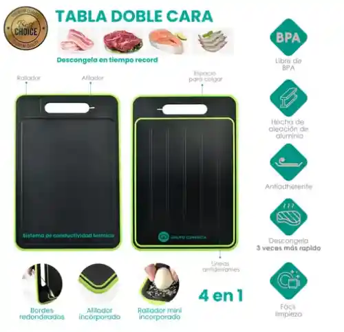 🔪 Tabla 4 En 1 Para Picar Y Descongelar – Multifuncional De Cocina