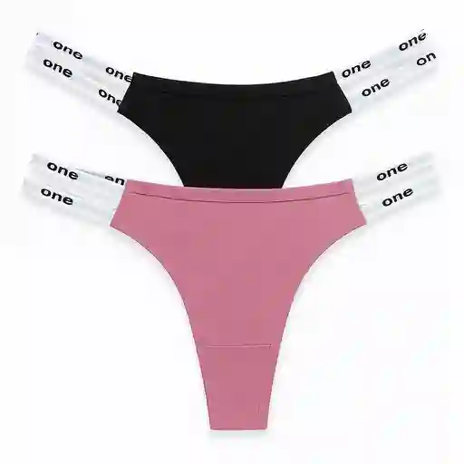 Dos Pantys Hilo En Algodon Clores Surtidos Talla L