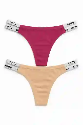 Dos Pantys Hilo En Algodon Clores Surtidos Talla L