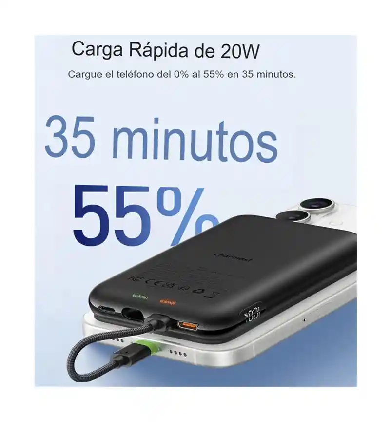 Cargador Portátil Charmast 10000mah 20w Para Iphone-android