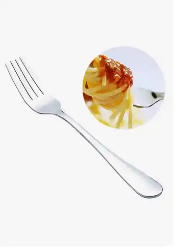 Set De Tenedores De Mesa De Acero Inoxidable Liso 10 Piezas