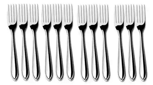 Set De Tenedores De Mesa De Acero Inoxidable Liso 10 Piezas