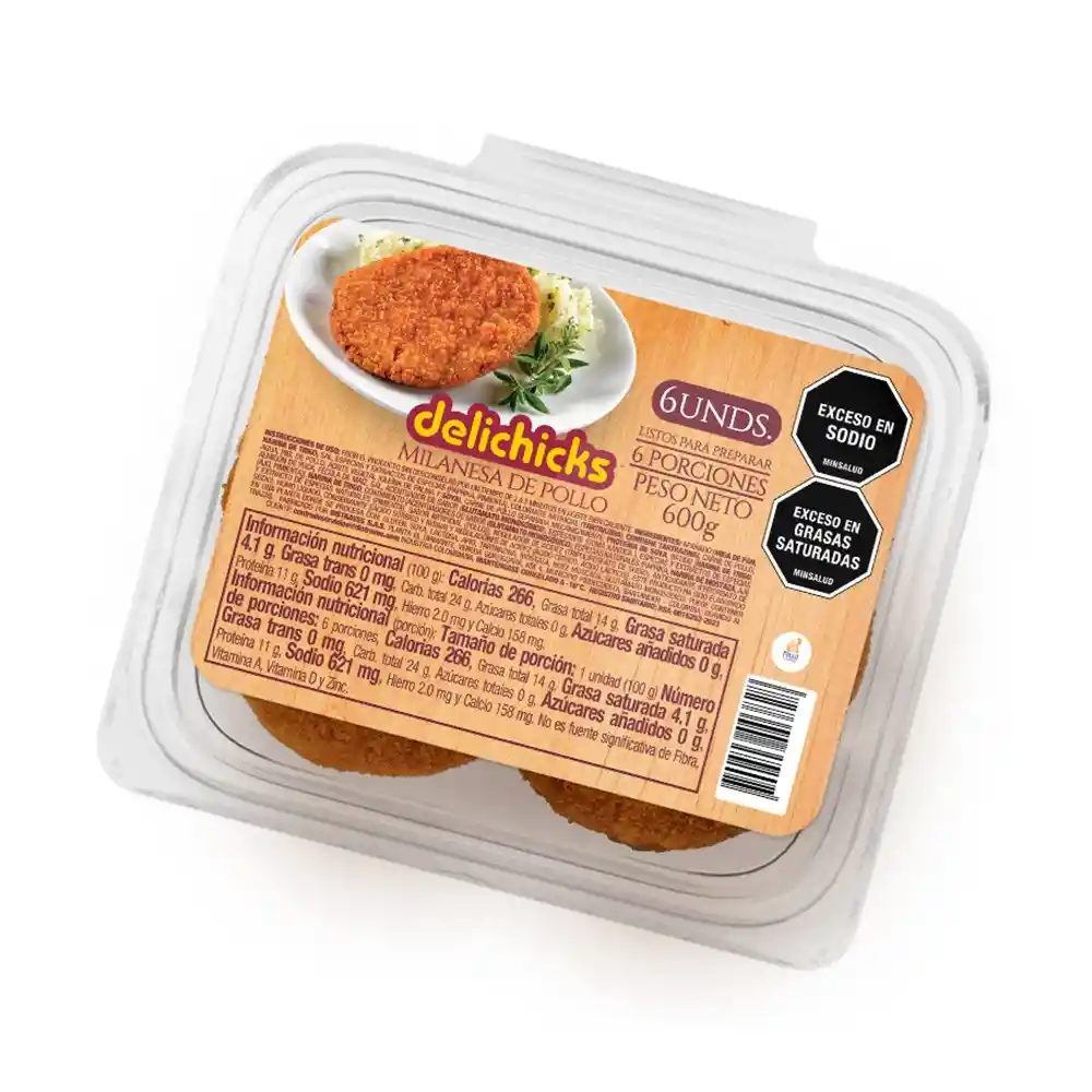 Milanesa Apanada De Pollo X 540g X 6 Und