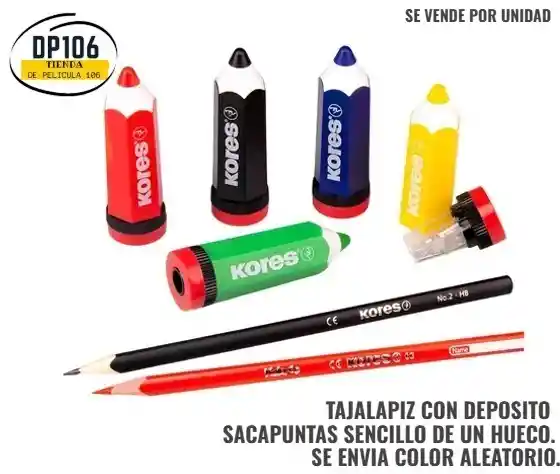 Tajalapiz Con Depósito Kores – Diseño En Forma De Lápiz