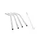 Set 4 Pitillos Reutilizables Ecológicos Acero Inoxidable