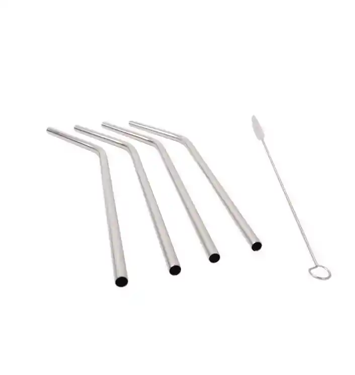 Set 4 Pitillos Reutilizables Ecológicos Acero Inoxidable