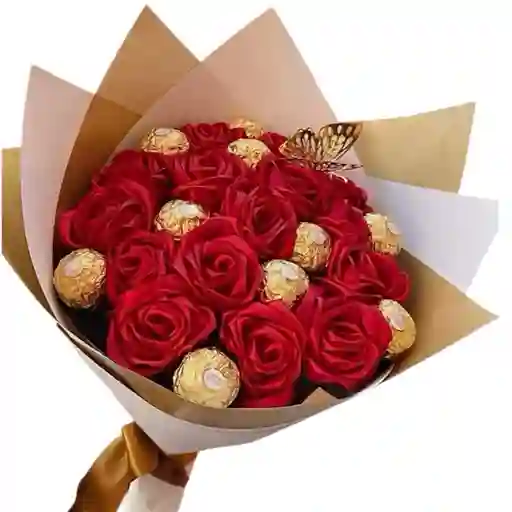 Ramo De Rosas Y Ferrero