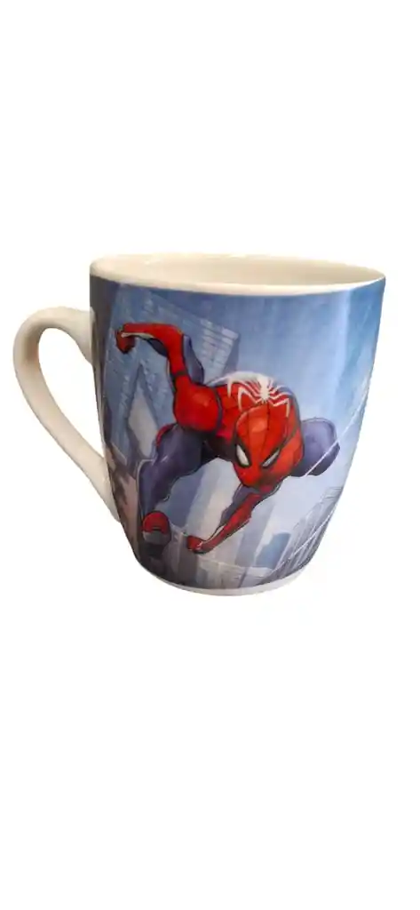Taza Spiderman 300 Ml Vidrio Apta Microondas Y Lavavajillas