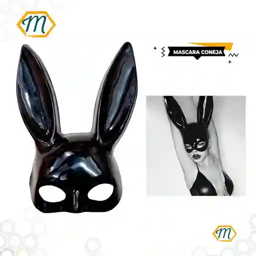 Mascara De Coneja Negro Halloween