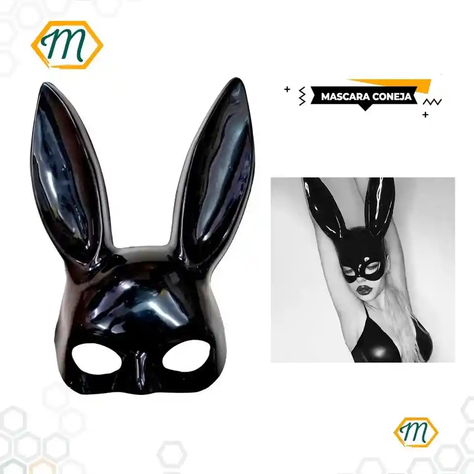 Mascara De Coneja Negro Halloween